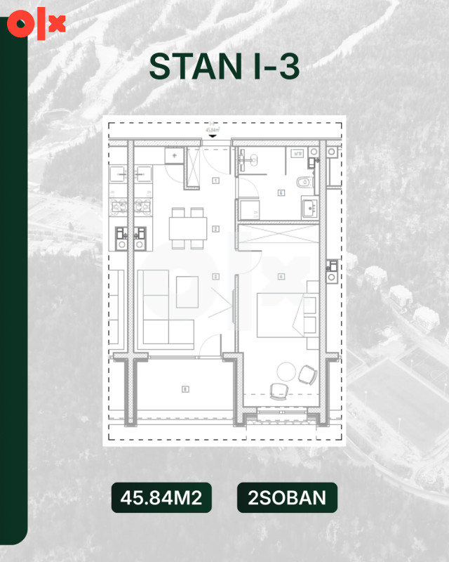 Dvosoban apartman, Bjelašnica I Sky 2