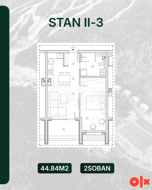 Dvosoban apartman, Bjelašnica I Sky nekretnine 2
