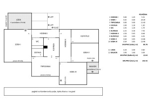 Trosoban stan Zenica, P=90m2 + 12,65m2, Lamela