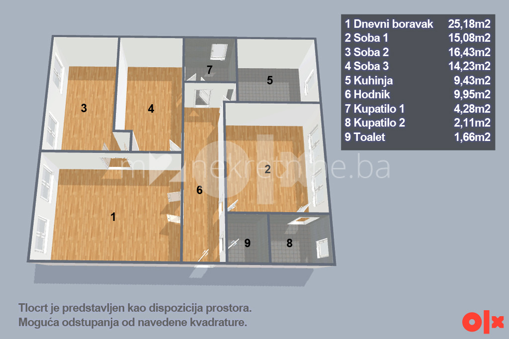 m2:  Maršala Tita / Marijin dvor / Četverosoban stan 97m2 / 1sp 15
