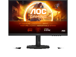 AOC Monitor Q27G4XF 27'' Fast IPS 2560x1440 QHD 180Hz 0.5ms 2K