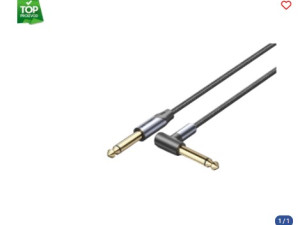 Ugaoni audio kabal 6.35mm stereo VENTION 5m 044704