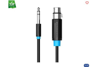 Audio kabal 6.35mm na XLR 3PIN VENTION 1m 044705
