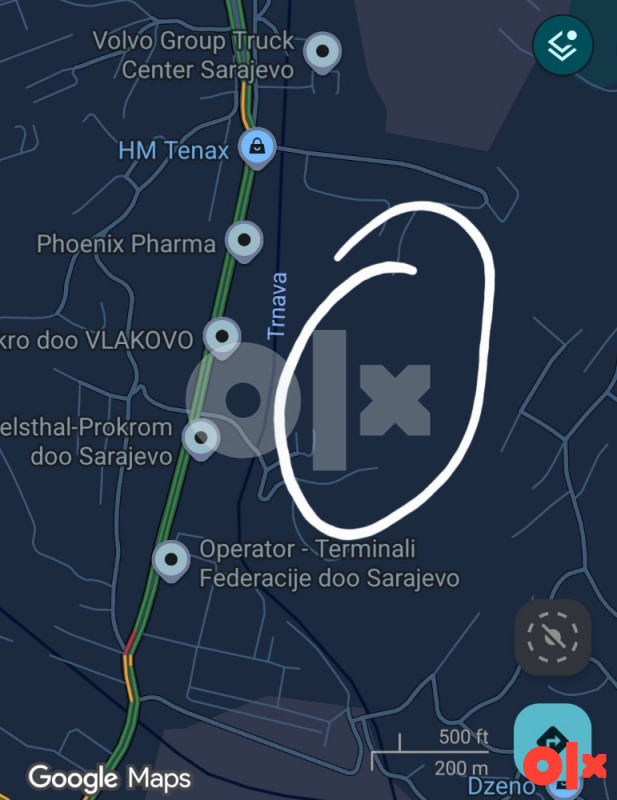 Zemljište Ilidža; Vlakovo; Parcelisanje 2