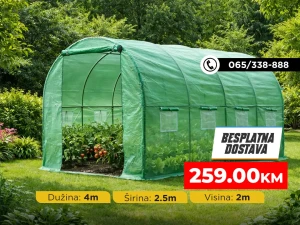Montažni plastenik plastenici EXPERT 4x2.5x2m 4 prozora