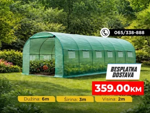 Montažni plastenik plastenici EXPERT 6x3x2m 6 prozora
