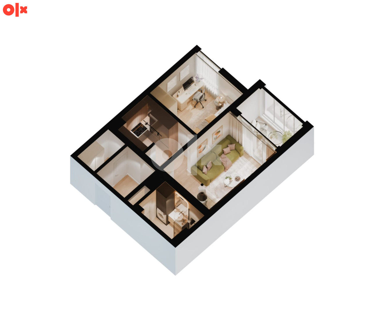 Omega HOME 2 Živinice | A1 - Dvosoban stan 43.04 m2