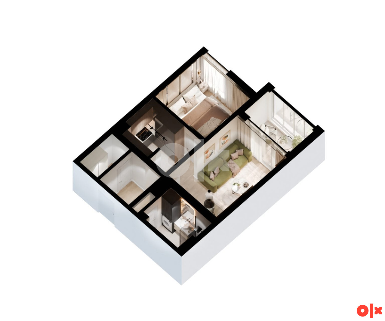 Omega HOME 2 Živinice | B1 Dvosoban stan 43,04 m2 2