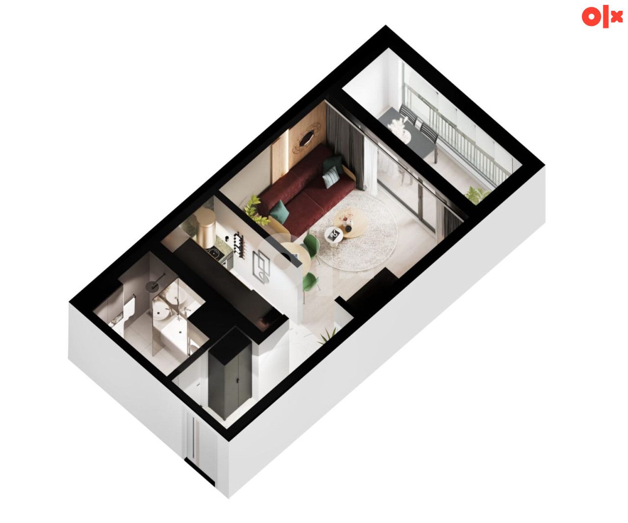 Omega HOME 2 Živinice | B5 - Jednosoban stan 35,10 m2