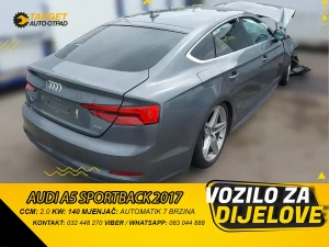 AUDI A5 SPORTBACK 2.0 2017 MJENJAC MOTOR DETA DIJELOVI