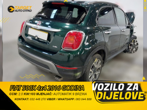 FIAT 500X 2.0 4x4 2016 MJENJAC MOTOR 55263087 DIJELOVI
