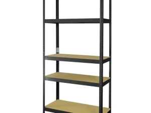POLICA METAL/DRVO 180 X 90 X 40 cm/5 POLICA/ 875 kg CRNA- P2H