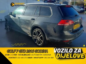 VW GOLF 7(VII) SW GTD 2.0 2015 MJENJAC MOTOR CUNA DIJELOVI