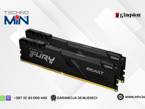 Kingston FURY Beast 32GB (2x16GB) DDR4 3200MHz CL16 DIMM XMP Kit