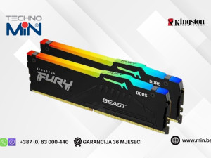 Kingston FURY Beast RGB 32GB (2x16GB) DDR5 5600MHz CL36 DIMM EXPO