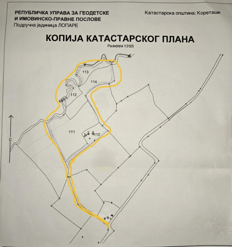 Prodajem zemlju i šumu u Koretašima, Opština Lopare