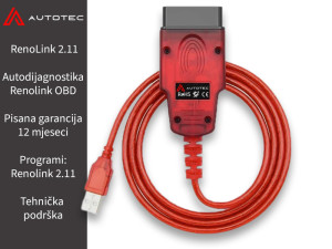 Renolink 2.11 Autodijagnostika OBD Renault Dacia kodiranje immo