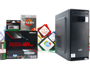 Office PC Spire Supreme-07A; R3 3200G; 256GB SSD; 8GB DDR4 DOPER