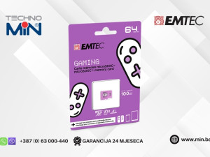 Emtec microSDXC 64GB UHS-I U3 V30 A1 Gaming Purple ECMSDM64GXCU3
