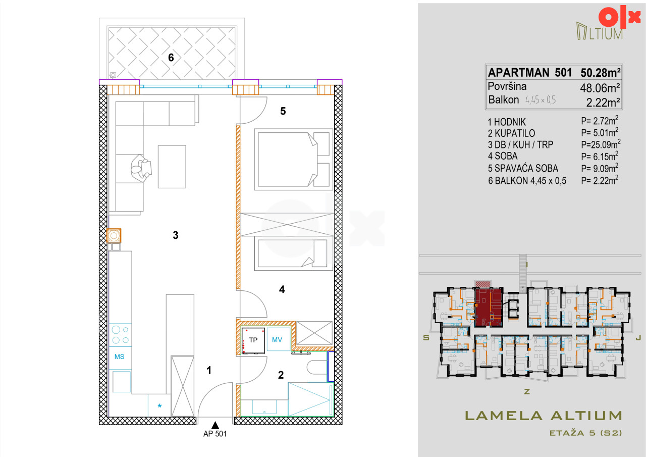 Novogradnja Sarajevo Centar | Kvart Nekretnine 50,28m2 3