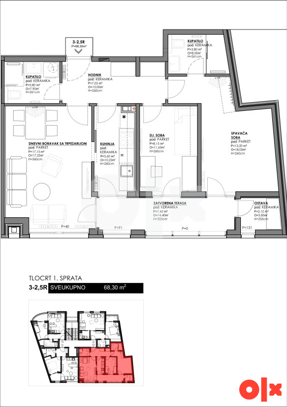 Stan Tuzla 68.30m2 2