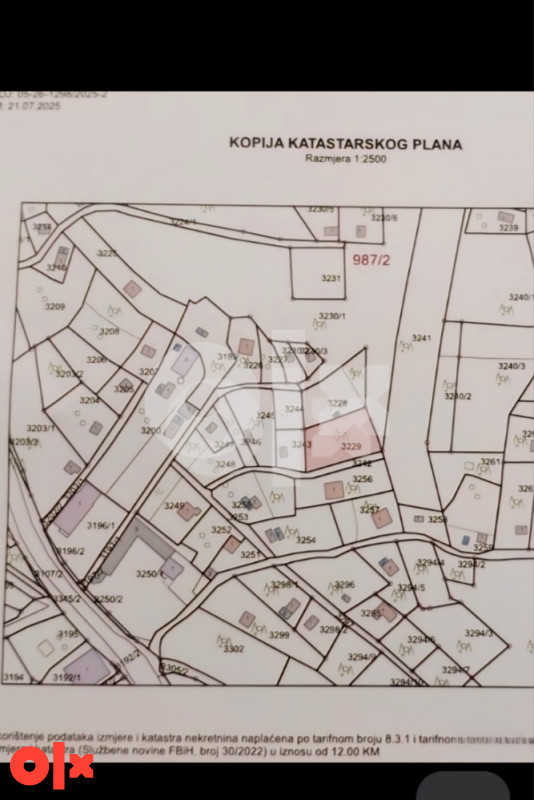 Zemljište Kiseljak Draževići Kobiljača 1070 m2 parcela 3