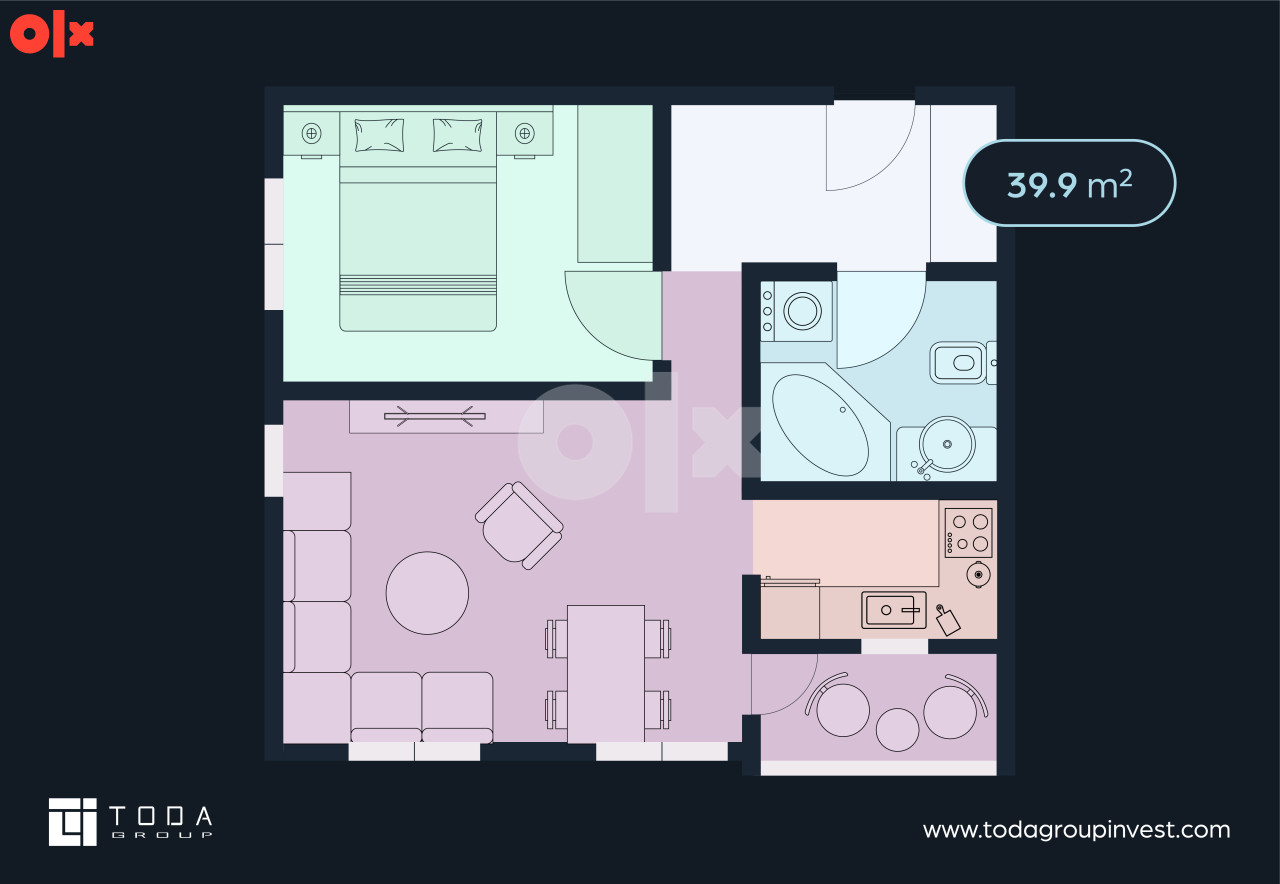 Dvosoban Stan 39.9m2 | HORIZONT, Majevička, Bijeljina 3