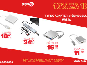 GIGA.BA TYPE C ADAPTERI VIŠE VRSTA I MODELA