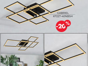 LUSTER GABRIEL 67227-40NBSH 40W, 3CCT CRNA 287,00-20%