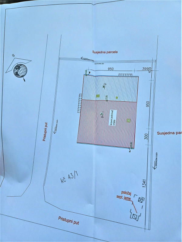 Plac 602m2/Kuljani/građevinska dozvola/projekat 3