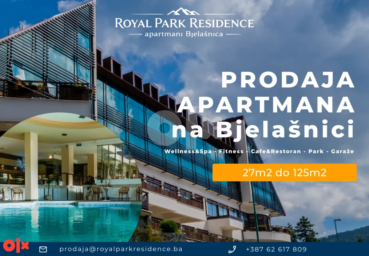 Apartmani u kompleksu Royal Park Residence / Bjelašnica / od 27m2