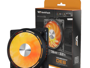 Ventilator DarkFlash DE8 Single Fan Crni 4PIN PWM + 3PIN ARGB