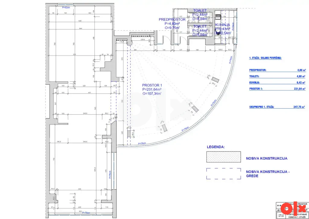 Poslovni prostor 725 m2 Sarajevo - Stup 12