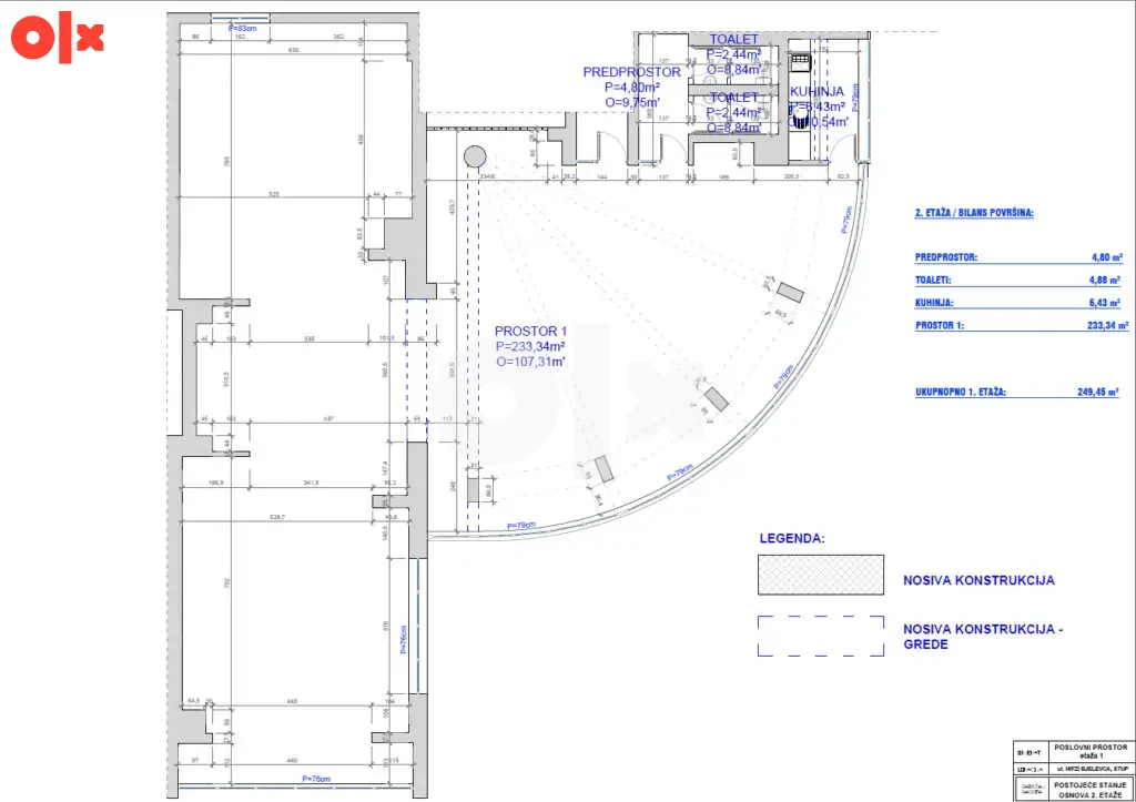 Poslovni prostor 725 m2 Sarajevo - Stup 15