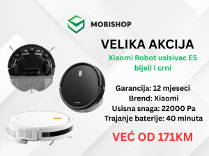 Xiaomi Robot usisivac E5 bijeli i crni