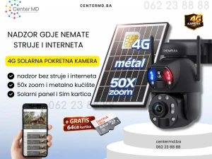 4G solarna dvostruka pokretna kamera + SD 64GB