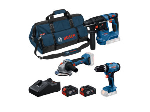 Bosch set 3 alata 18 V GSB + GBH + GWS + 2x GBA 4.0Ah + GAL18V-40