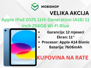 Apple iPad 2025 11th Generation (A16) 11 inch 256GB Wi-Fi Blue