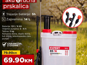 Expert leđna akumulatorska i ručna prskalica BS 16 2u1
