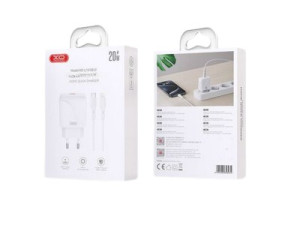 Kucni punjac XO L141 ulaz C 20W white + type-C cable