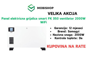 Panel elektricna grijalica smart FK 350 ventilator 2000W WiFi