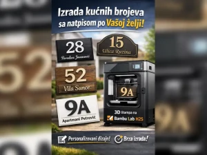 Izrada kucnih brojeva po Vašoj želji