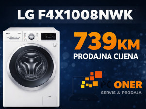 LG masina za ves Perilica rublja 8kg F4X1008NWK WiFi 1400 obrtaja