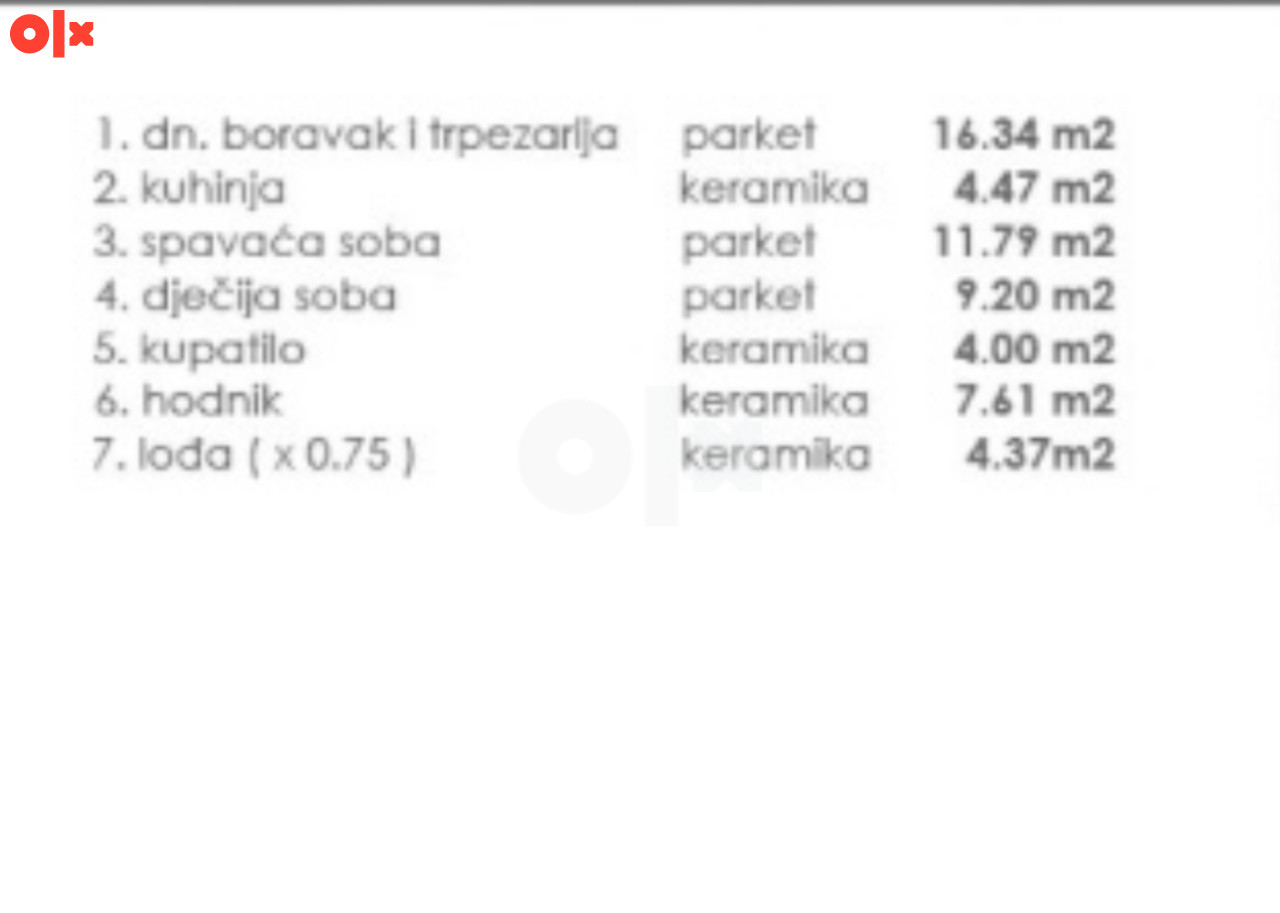 Na prodaju trosoban stan u izgradnji 56m2, naselje Mjesec 2