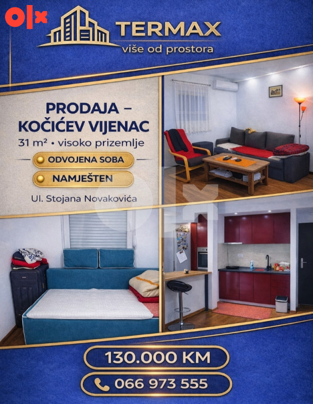 STAN 31 m2 sa odvojenom spavaćom sobom