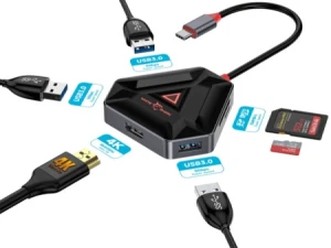 White Shark USB-C HUB HEXAGON 6 u 1