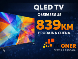 TESLA TV 65'' Q65E655GUS 4K QLED GOOGLE WIFI BF25 AKCIJA
