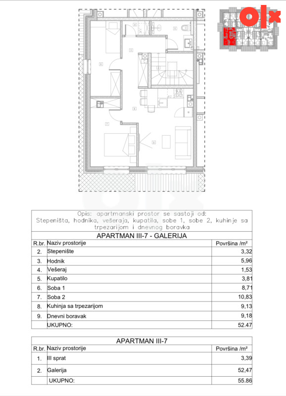 Bjelašnica 56 m2, Trosoban dvoetažni apartman, Lux, garaža photo 5