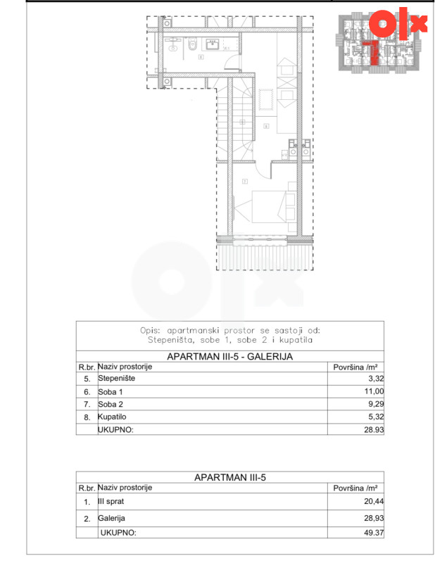 Bjelašnica 49 m2, trosoban dvoetažni apartman sa balkonom photo 5