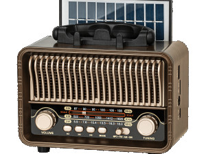 Bluetooth zvucnik radio prijemnik Solar USB AUX FM Retro 044858